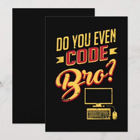 Code Bro Funny Software Engineer Feestdagenkaart (Voorkant / Achterkant)