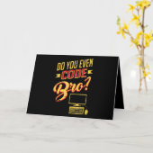 Code Bro Funny Software Engineer Kaart (Gele Bloem)