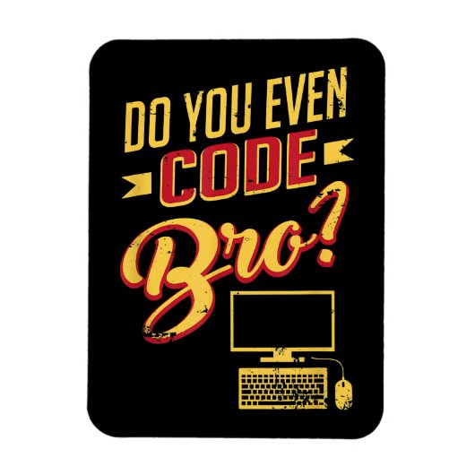 Code Bro Funny Software Engineer Magneet (Verticaal)