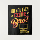 Code Bro Funny Software Engineer Wandkleed (Voorkant)