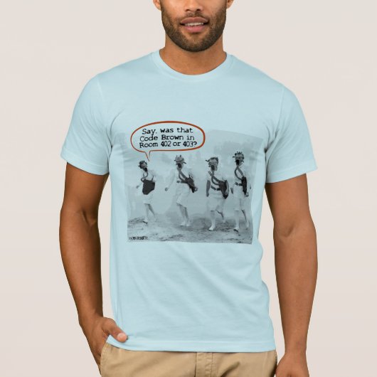 Code bruin voor verpleegkundigen t-shirt (Voorkant)