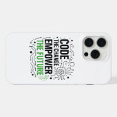 "Code Change Empower Future Case | Tech Revolutie iPhone Hoesje (Achterkant horizontaal)