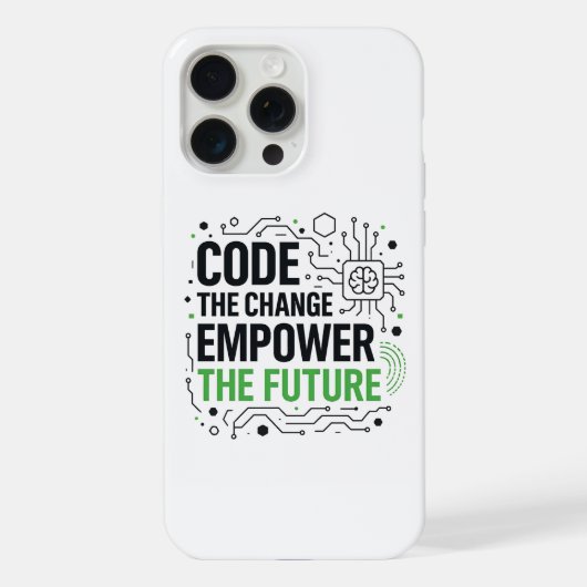 "Code Change Empower Future Case | Tech Revolutie iPhone Hoesje (Achterkant)