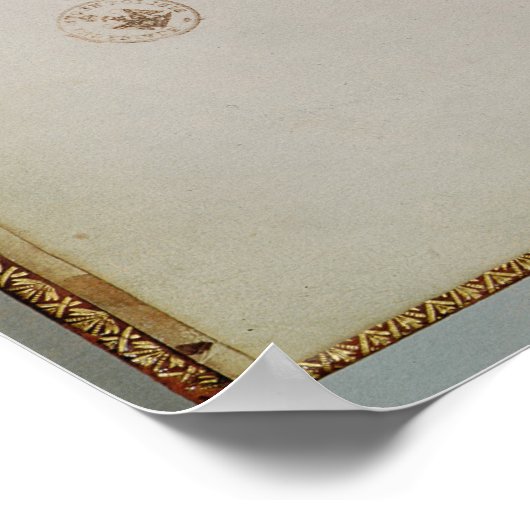 Code civiel, open op de titelpagina, 1804 poster (Hoek)