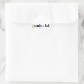 Code Club Shop Ronde Sticker (Tas)