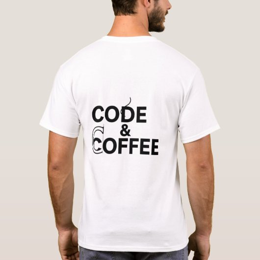 Code & Coffee Dev T-shirt - Clean Developer T-shir (Achterkant)