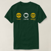CODE COFFEE HERHAALT T-SHIRT (Design voorkant)
