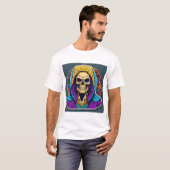 "Code Creations: Portret van een Ontwikkelaar Gedr T-shirt (Voorkant volledig)