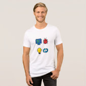 Code Debug Maken Herhalen Programmeur Tri-Blend Shirt (Voorkant volledig)