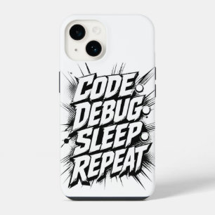 Code Debug Slaap Herhaal iPhone 14 Hoesje