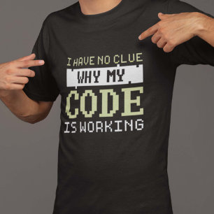 Code die T-shirt werkt
