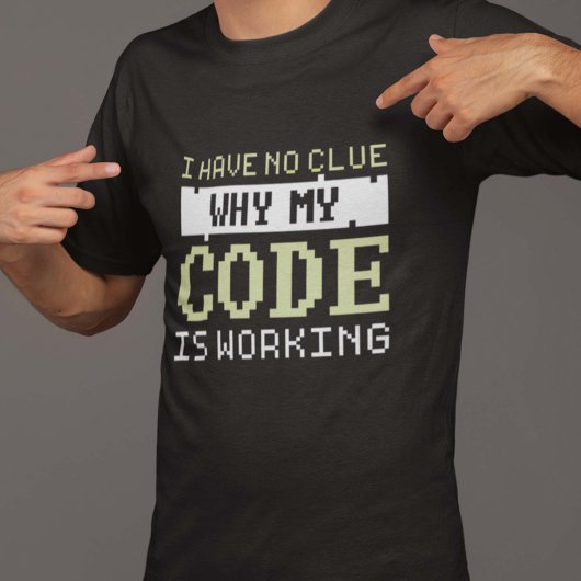 Code die T-shirt werkt