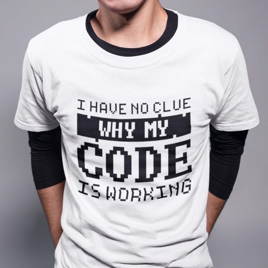 Code die T-shirt werkt