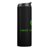 Code en koffieleven is goed thermosbeker (Gedraaid links)