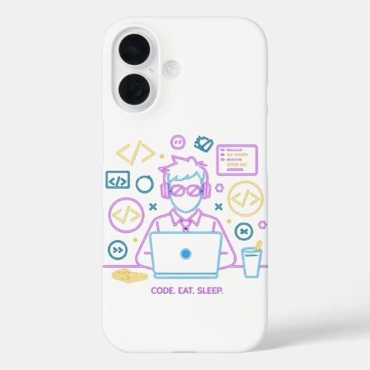 Code. Eten. Slapen. Case-Mate iPhone Case (Achterkant)