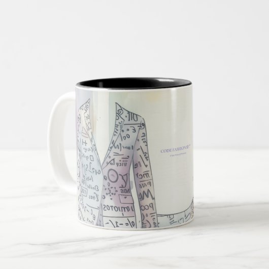 CODE FASHIONABLY MUG  TWEEKLEURIGE KOFFIEMOK (Voorkant links)