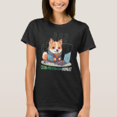 Code Fetch Sip Repeat Coffee Binary Shiba Inu Prog T-shirt (Voorkant)