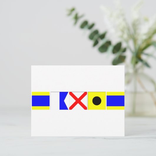 Code Flag David Briefkaart (Staand voorkant)