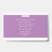 code foto-naamlabel van werkbalk badge (Achterkant)