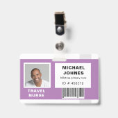 code foto-naamlabel van werkbalk badge (Voorzijde met clip)