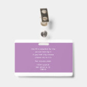 code foto-naamlabel van werkbalk badge (Achterkant met clip)