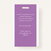 code foto-naamlabel van werkbalk badge (Achterkant)