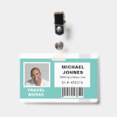 code foto-naamlabel van werkbalk badge (Voorzijde met clip)