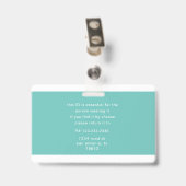 code foto-naamlabel van werkbalk badge (Achterkant met clip)