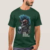 Code Glitch Deconstrueer Cyberpunk Punk Schedel Ku T-shirt (Voorkant)