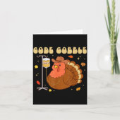 Code Gobble Funny Thanksgiving Nurse Rn Cna Medica Kaart (Voorkant)