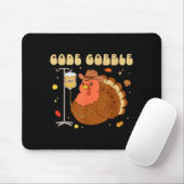 Code Gobble Funny Thanksgiving Nurse Rn Cna Medica Muismat (Met muis)