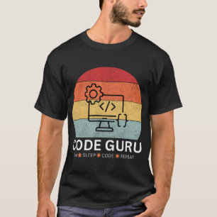 Code Guru - Eten, Slapen, Coden, Herhalen T-shirt