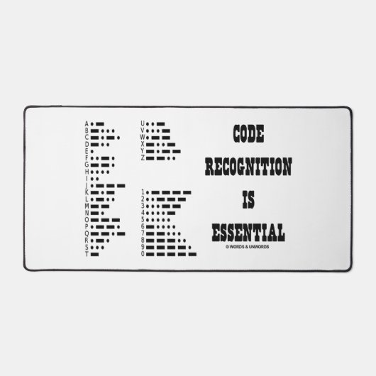 Code-herkenning is een essentiële morscode bureaumat (Voorkant)