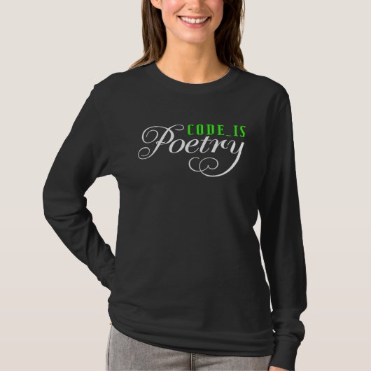 Code is poetry t-shirt (Voorkant)