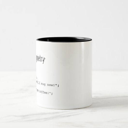 Code is Poetry Tweekleurige Koffiemok (Center)