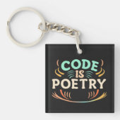 Code is poëzie: laat het artistieke werk van je pr sleutelhanger (voorkant)