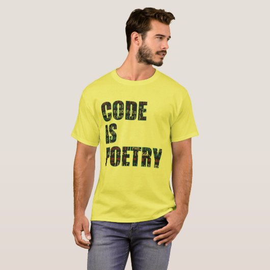 Code is poëzie t-shirt (Voorkant volledig)