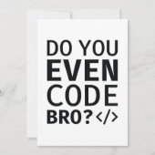 Code je zelfs Bro Bedankkaart (Voorkant)