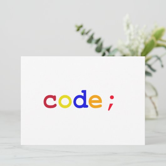 CODE KAART (Staand voorkant)