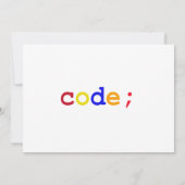 CODE KAART (Achterkant)