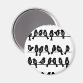 Code Key - Vogels op een draad Magneet (Voorkant / Achterkant)