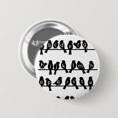 Code Key - vogels op een draad Ronde Button 5,7 Cm (Voorkant /achterkant)