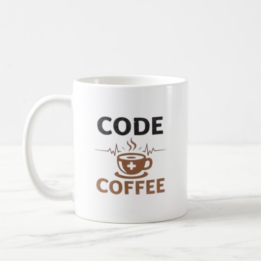 Code Koffie Verpleegster Humor Ploeg Leven Koffiemok (Links)