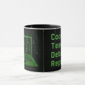 Code Leer Debug Herhaal Leraar Informatica Mok (Midden)