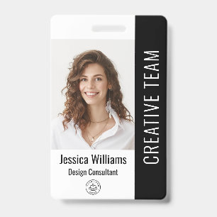 Code Logo-ID aangepaste personeelslid Badge