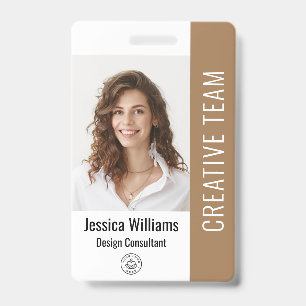 Code Logo-ID aangepaste personeelslid Badge
