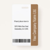 Code Logo-ID aangepaste personeelslid Badge (Achterkant)