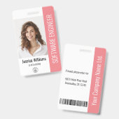 Code Logo-ID aangepaste personeelslid Badge (Voor- en achterkant)