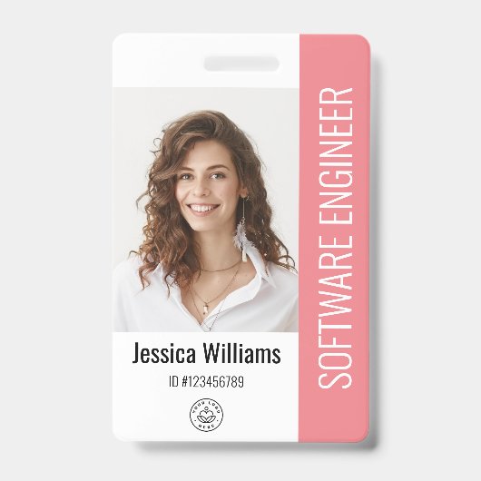 Code Logo-ID aangepaste personeelslid Badge (Voorzijde)