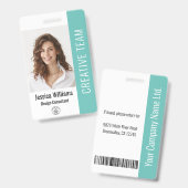 Code Logo-ID aangepaste personeelslid Badge (Voor- en achterkant)